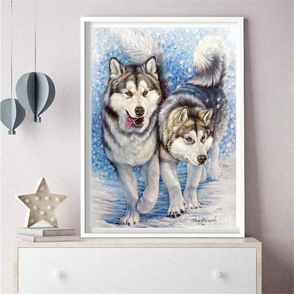 Diamond Embroidery Sale Wolf Animal 5d Diamond Painting Full Round Rhinestone Picture Craft Kit