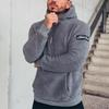 Новый осенне-зимний плюшевый кардиган на пуговицах с капюшоном, спортивный повседневный мужской свободный жакет-толстовка