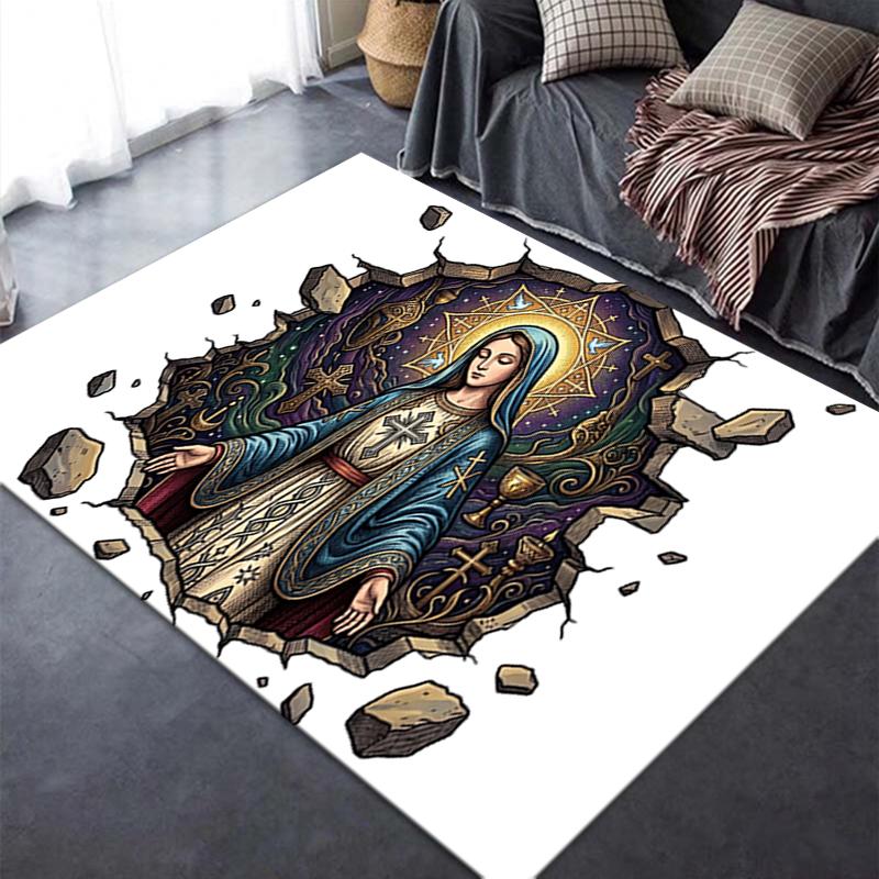 2025 New The Holy Mother Carpet Rug for Living Room Bedroom Home Sofa Decoration,Kids play Non-slip Floor Mat09