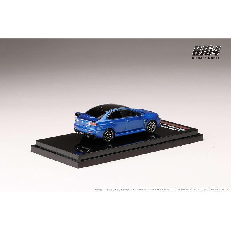 1/64 mitsubishi lancer evolution X FINAL EDITION With engine display model Lightning blue mica/black roof