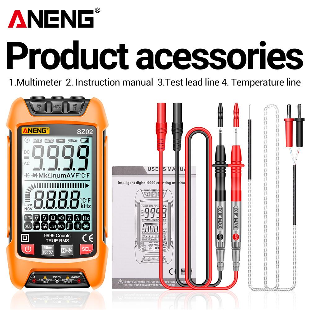Digital Multimeter Smart ANENG AC/DCVoltage Capacitance Meter 6000 Counts Auto Electrical Temp Resistance Transistor Test tools