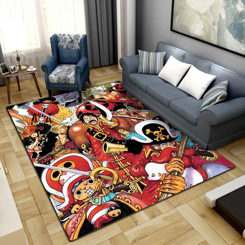 Anime Pirate Adventure Print Carpet Large Area Rug Non Slip Washable Floor Mat Bedroom Home Decor LXR157
