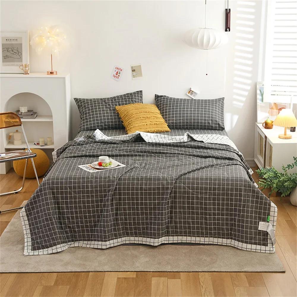 Svetanya Cartoon Pastoral Summer Air Conditioning Quilt Stitching Throws Blanket Cotton Twin Queen Size (no Pillowcase)
