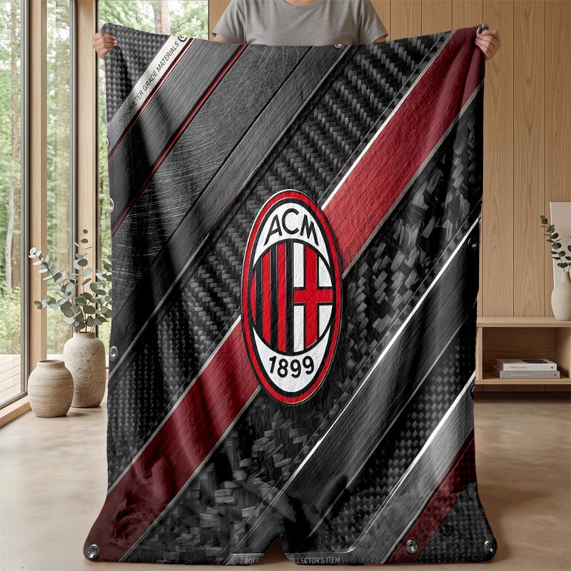 AC Milan Theme blanket Soft Flannel Blanket Plush Throw Blanket Cozy Sofa Bed Blanket for Home Decor
