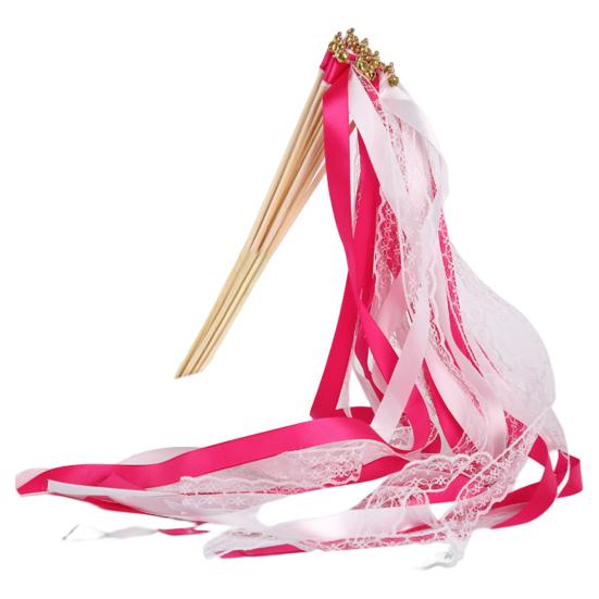 Fairy Wands Great Eco-friendly 8 Styles Wishes Wands Colorful Long Ribbon Fairy Stick Wands with Bells Streamer Sticks Birthday Gift