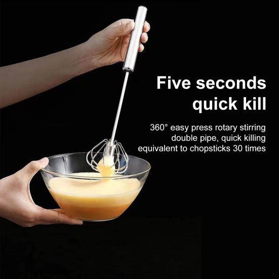 Нержавеющая сталь полуавтоматический венчик для взбивания яиц ручной миксер для взбивания молока миксер венчик для быстрого перемешивания взбивания