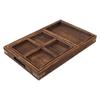 Wood Tea Tray Fade Resistant Exquisite Retro Reinforced Rectangular Tea Serving Tray