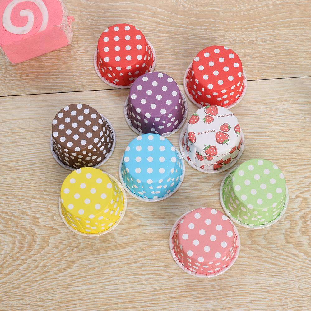 100PCS New Grease-proof Bakeware Muffin Cup Pan Case Paper Baking Wrapper Cupcake Liner