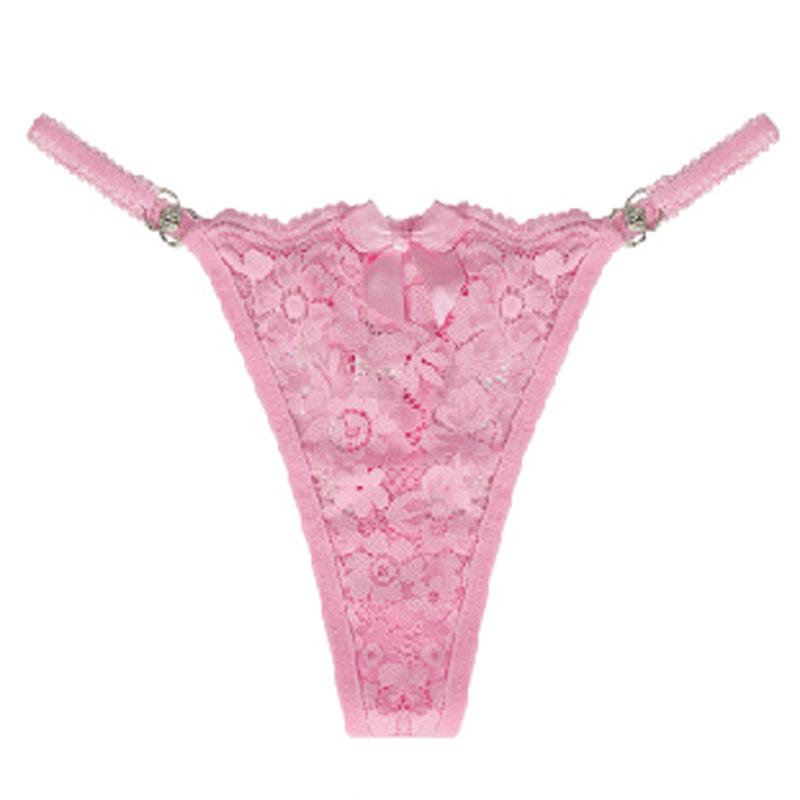 TERMEZY Сексуальные женские трусики-стринги, кружевное нижнее белье с вышивкой, с низкой талией, тонкие стринги с бантом, женские трусы, удобные стринги, нижнее белье