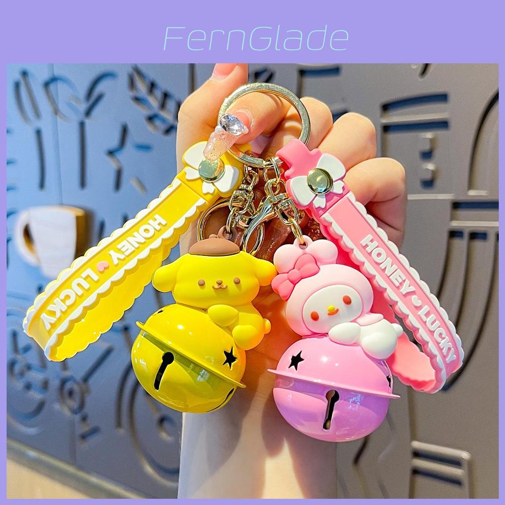 Kuromi My Melody Pompompuri Pochacco Cute Bell Doll Pendant Keychain For Giftgiving And Party Decor