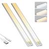 Vividorad [Set of 2] 30cm LED Motion Sensor Light, Bar Light [No Wiring Required, 3 Color Dimmable], HandheldFootlight, Indoor, Type-C Rechargeable,