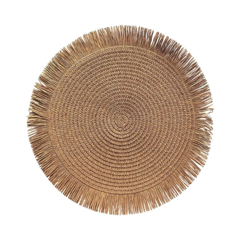 Safe Round Paper Placemat With Pattern For Indoor And Outdoor Use Round Place Mats