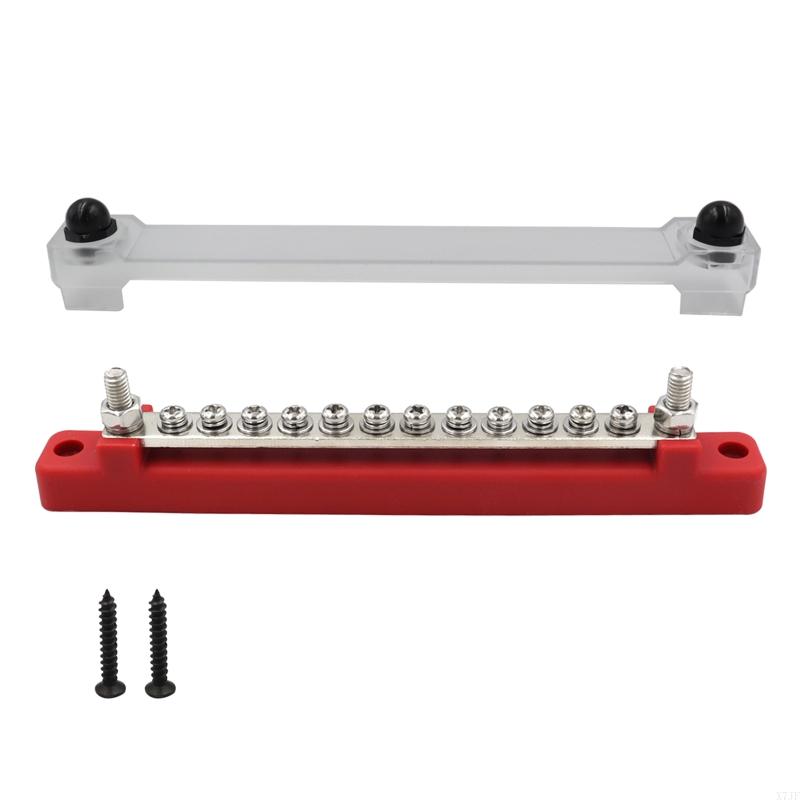 150A Busbar Terminal Block Bus Bar 12V Power Distribution Block 6 Terminals For Automotive Sound Audio Car Power Distributor