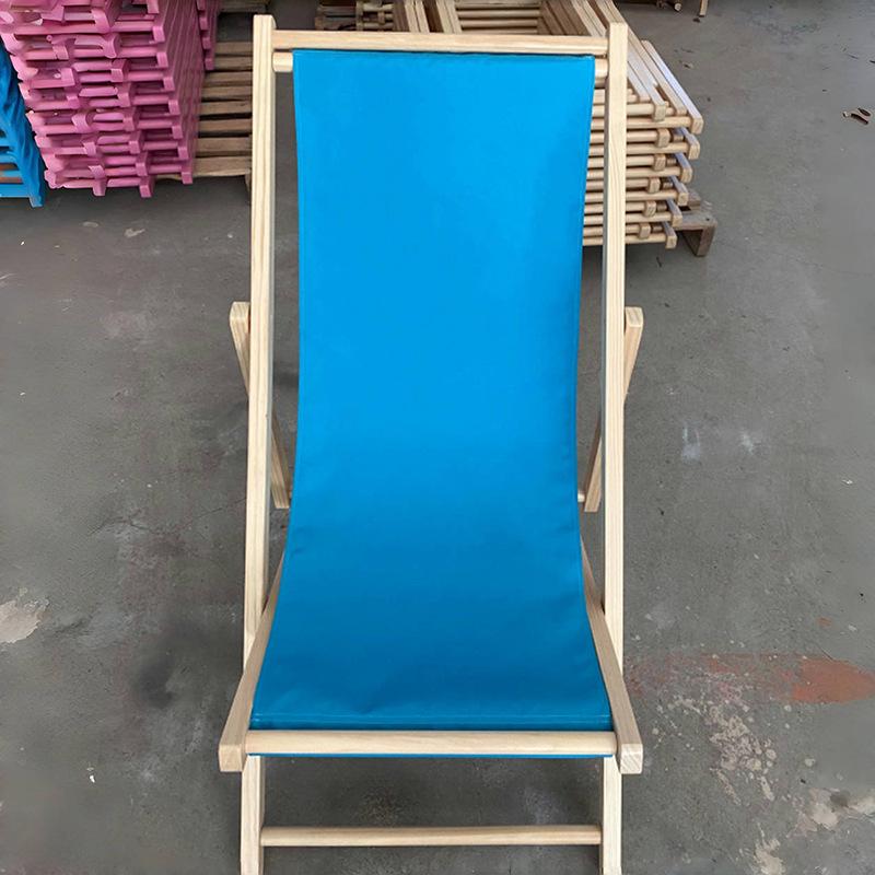 Pink Wooden Outdoor Lounge Chair for Beach, Balcony, Camping, and Garden