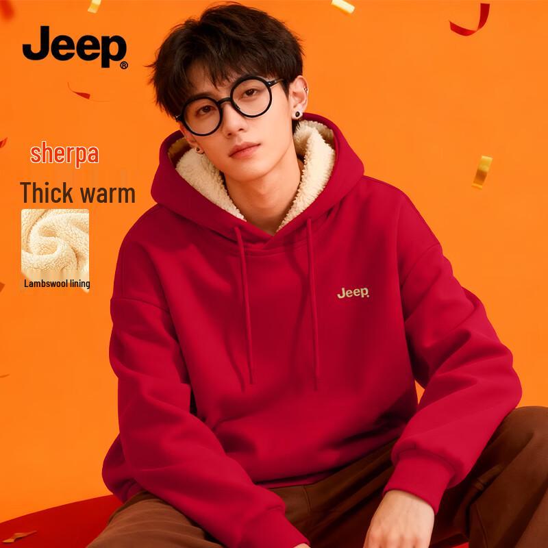 Jeep Унисекс плотная толстовка с флисовой подкладкой