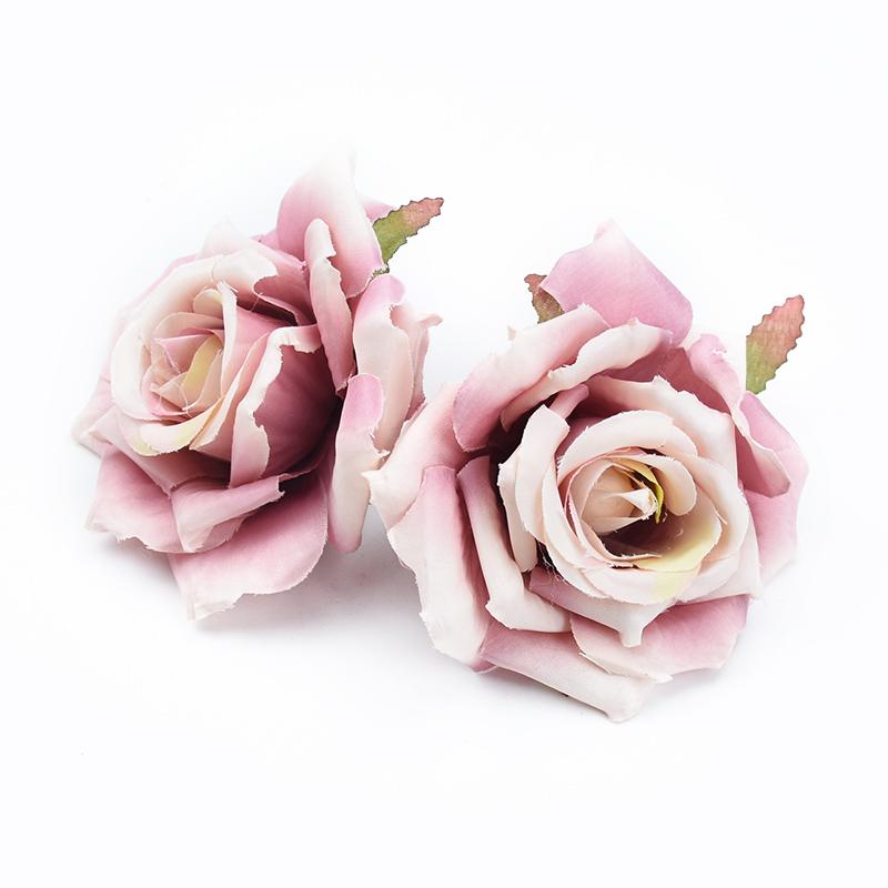 50/100pcs Silk Roses Flowers Wall Room Accessories Festival Car Decoration Home Wedding Cheap Artificial Plants Bride Brooch Diy