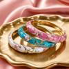 Enamel Vintage Flower Bangle Traditional Women's Hand Bracelet  Jewelry Gifts