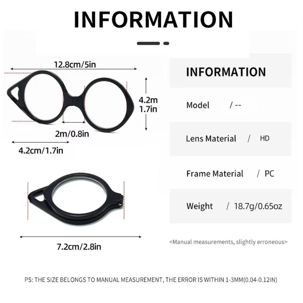 +1.0 To +4.0 Reading Glasses Lightweight Frame Foldable Readers Neck Hanging Glasses For Seniors
