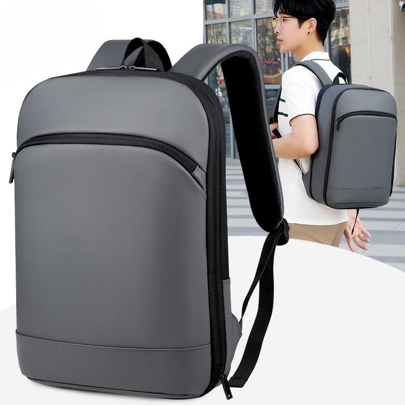 1PC Lightweight Backpack Mens Solid Expandable Business Backpack Durable Zipper Multi Compartment Knapsack Perfect Hold