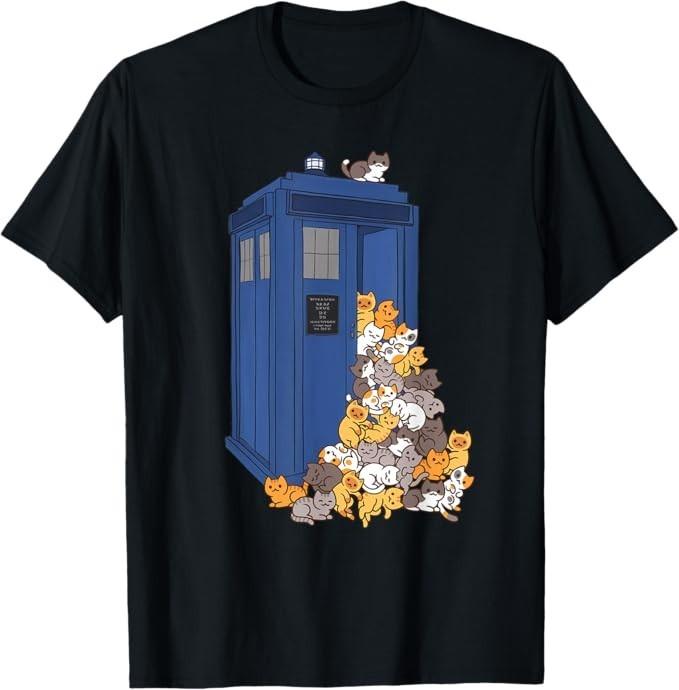 Tardis Funny Cats Vintage Retro Kitten Box T-Shirt Unisex T-Shirt