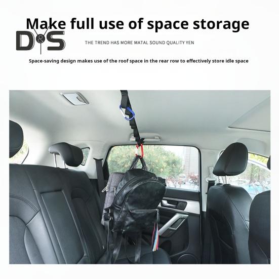 Автомобильная вешалка для одежды, нейлоновая плетеная, регулируемая длина, автомобильная дорожная бельевая веревка, прочный гибкий автомобильный органайзер для небольших автомобилей, фургонов, отелей, использования на открытом воздухе