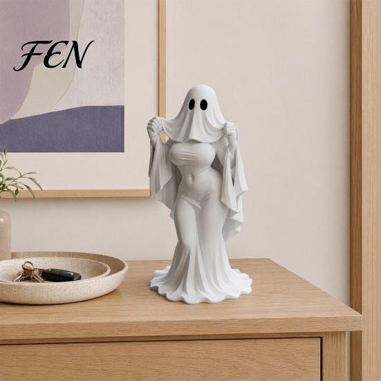3D-печатная фигурка 'Призрачная леди', Украшение, Прочная печать PLA, Фигурка на Хэллоуин, Гладкая поверхность, Коллекционная, Полная тайн, Коллекционная, для