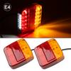 2 X Rear Tail Lights Brake Stop Indicator Lamp License Number Plate Waterproof Reflector 12V Universal for Trailer Van Truck