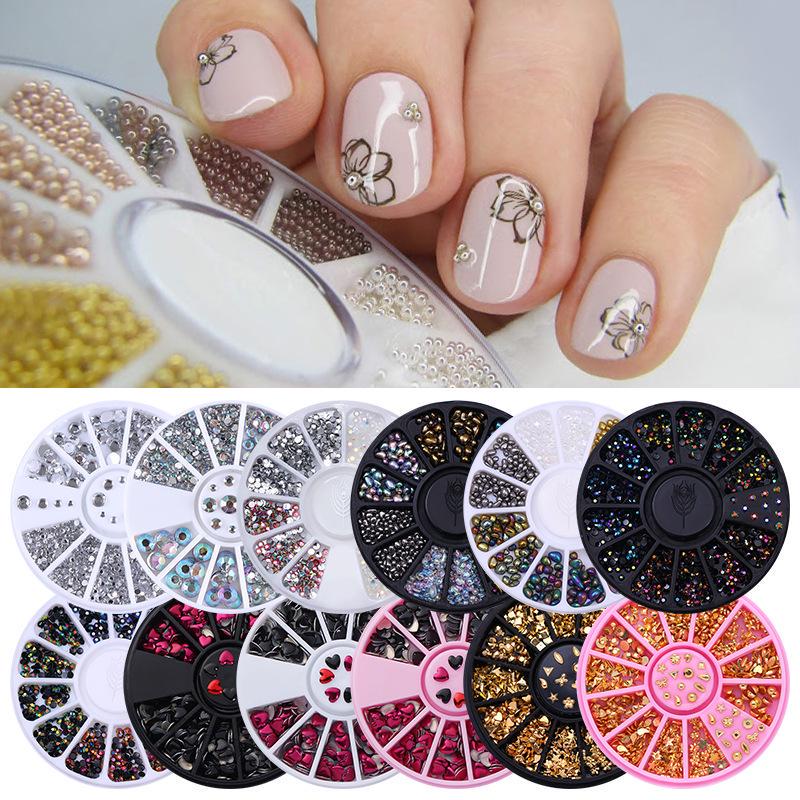 1 коробка круглых страз для акрилового УФ-геля для дизайна ногтей