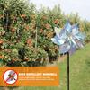 Windmill Bird Repellent Decoration Bird-Scaring Wind Spinner Children Kids Toys Easy Installation for Outdoor Garden Lawn Yard