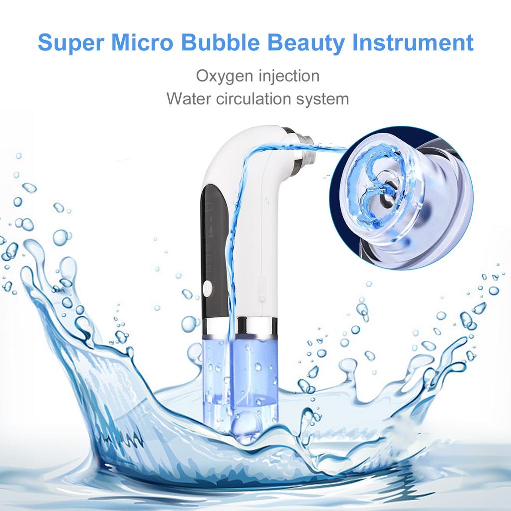 Переносной прибор для красоты с микропузырьками, электрический очиститель для лица, водный цикл, средство для удаления черных точек