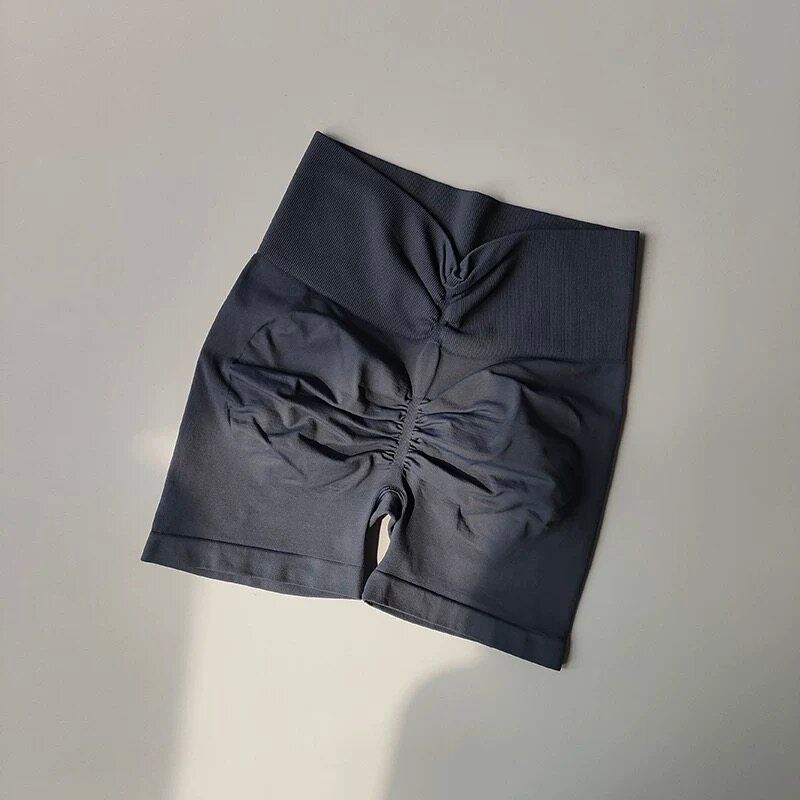 European and American Sexy Back V Waist Peach Buttock Lifting Fitness Shorts Elastic Breathable Training Three-Point Pants Iron Yoga Pants Women