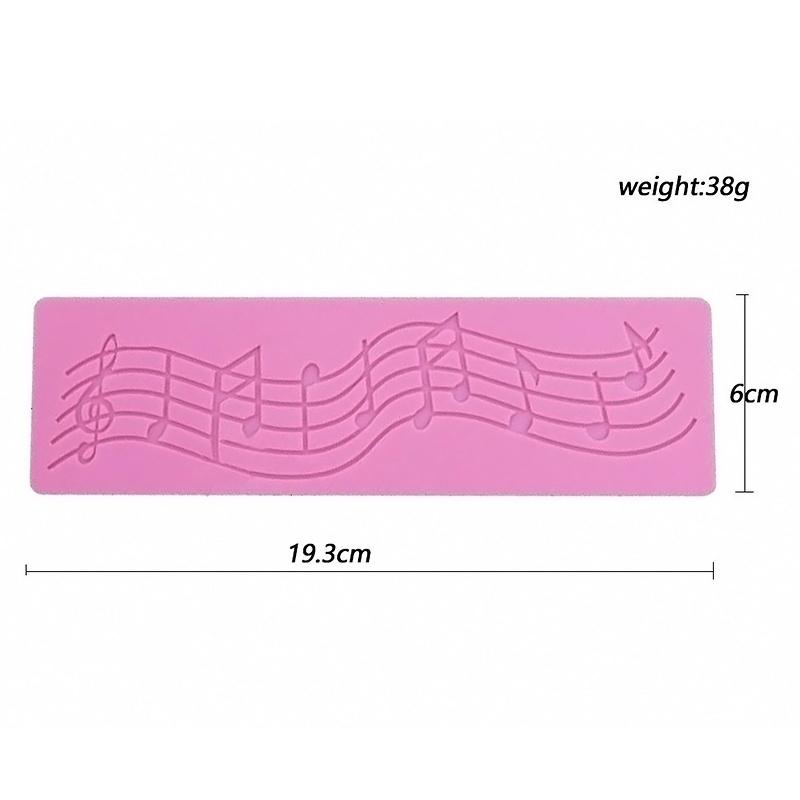 Music Lace Silicone Mold Lace Cake Decorating Tools Note Silicone Cake Wedding Cookie Chocolate Silicone Molds Pastry Tools
