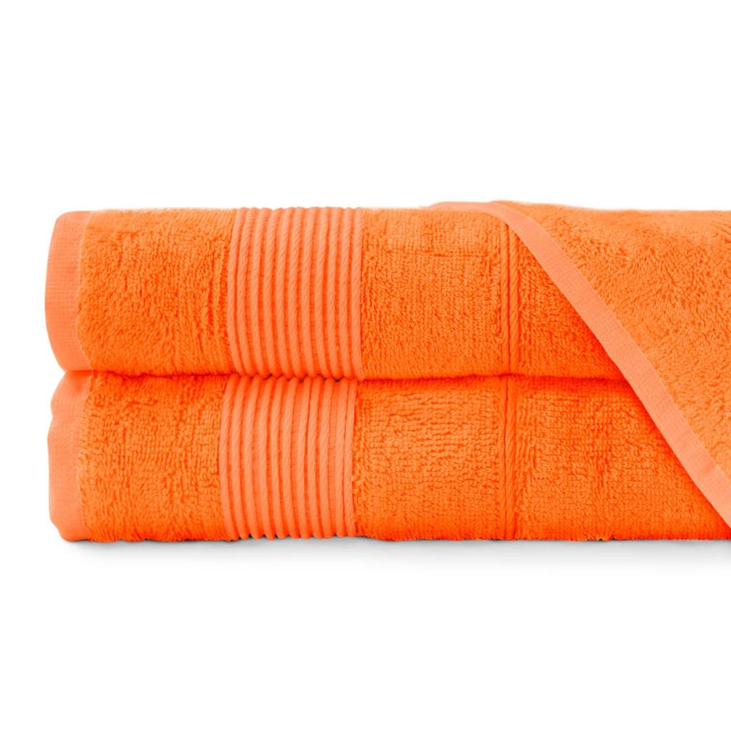 Towel 70x140 large, natural bamboo fiber, orange