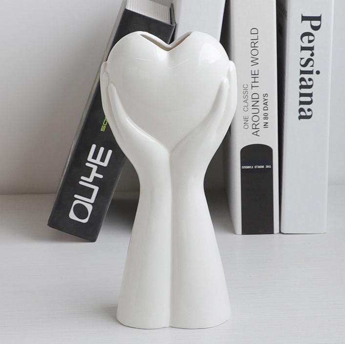 Креативная художественная ваза, керамическая гидропонная ваза, украшение для сухих цветов, цветочная композиция, домашний декор, настольный художественный орнамент