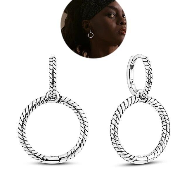 2023 сверкающее серебро 925 пробы, серьги, оригинальные подвески, серьги-кольца для женщин, ювелирные изделия, подарки