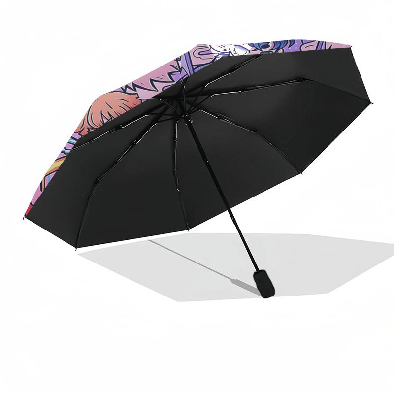 1pc Outdoor Umbrella with Demon Slayer Characters, Automatic Opening/Closing, Portable Tri-Fold Design, 8-Rib Iron Frame - Perfect Gift for Fans,