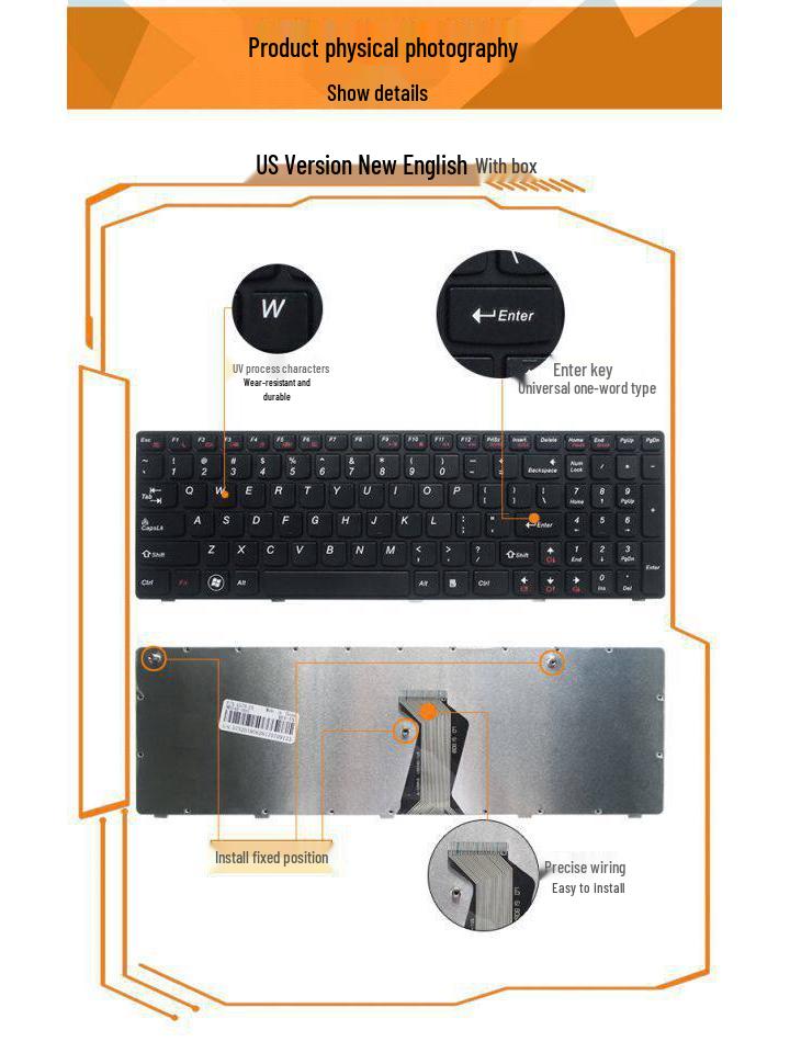 Запасная клавиатура для ноутбуков Lenovo IdeaPad G560/G560A/G565/G560L/G565A