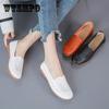 Spring Summer Women's Hollow Sandals Flat Non-slip Set Foot Leather Shoes Casual Beef Tendon Soft-soled Shoes