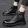 Fashion Ankle Boots For Men Black Street Style Boots Men Trend Korean British Style Boots Men Outdoor Casual Shoes Sneakers Men