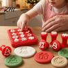 Christmas Theme Texture Tool 12 Pcs Stamps Set, Candy Cane Santa Snowflake Pattern Handmade Gift Making Kit Merry for Card Making, Scrapbooking,