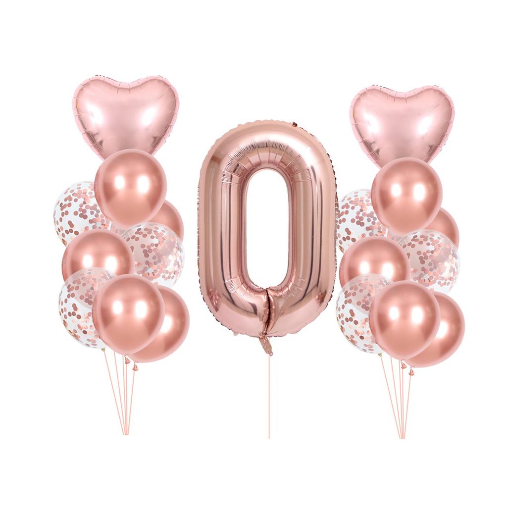Набор воздушных шаров из фольги розового золота номер 1, 2, 3, 4, 5, воздушный шар с днем ​​рождения, украшения для первого дня рождения, детский душ