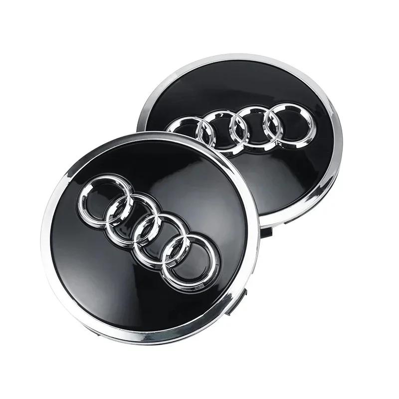 61mm for qaz23 A3 A4 A5 A6 A7 A8 S4 S6 Q5 Q7 Covers Badge Accessories Wheel Cap Label 4pcs Wheel Center Cap Emblem Hub