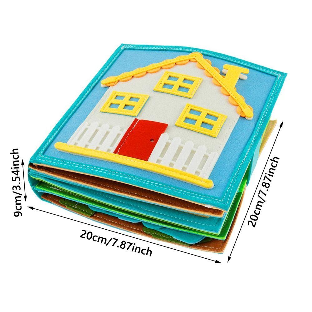 Life Skills Montessori Busy Book DIY Learning Toy Interactive Quiet Book for Toddlers Kids