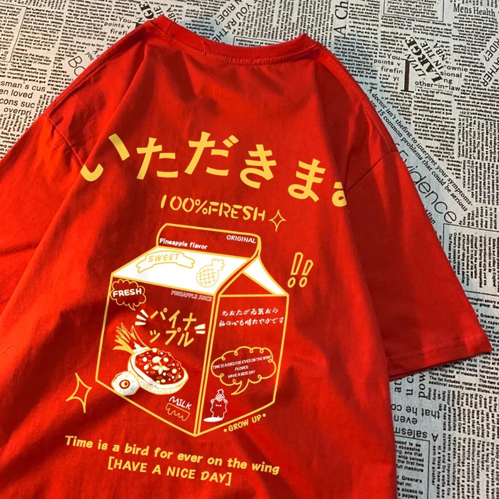 100% Fresh Pineapple Juice Time Is A Bird For Ever On The Wing Tshirt Casual Top Cotton Breathable T-Shirt Soft Loose Tees