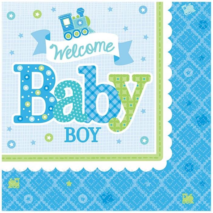 Amscan Салфетки Welcome Baby Boy