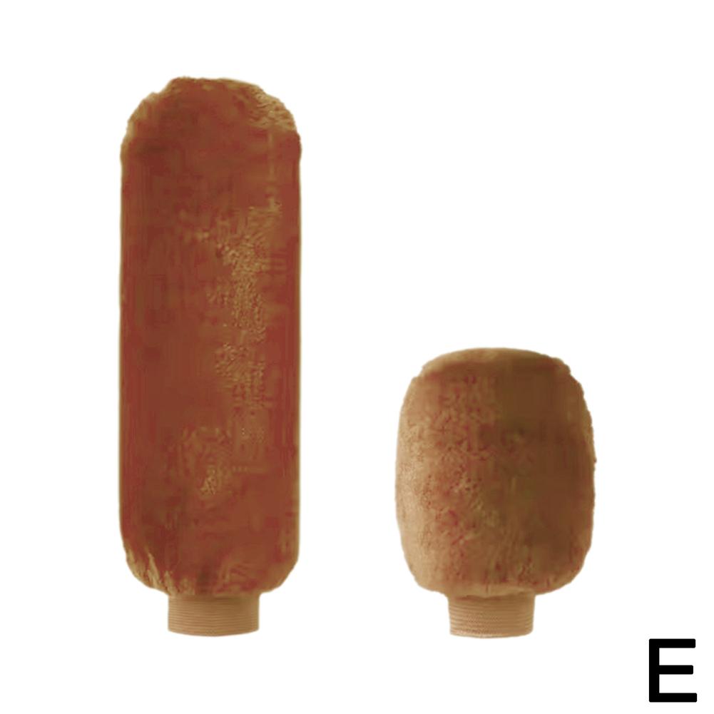 2Pcs Car Handbrake Grip Covers Gear Shift Knob Cover Handle Plush Sleeve Winter Soft Warm Hand Brake Car Accessories For Girls