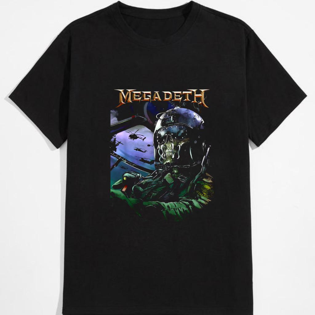 Винтажная футболка Megadeth 90-х годов, футболка с графикой хэви-метал группы, унисекс, черная хлопковая футболка