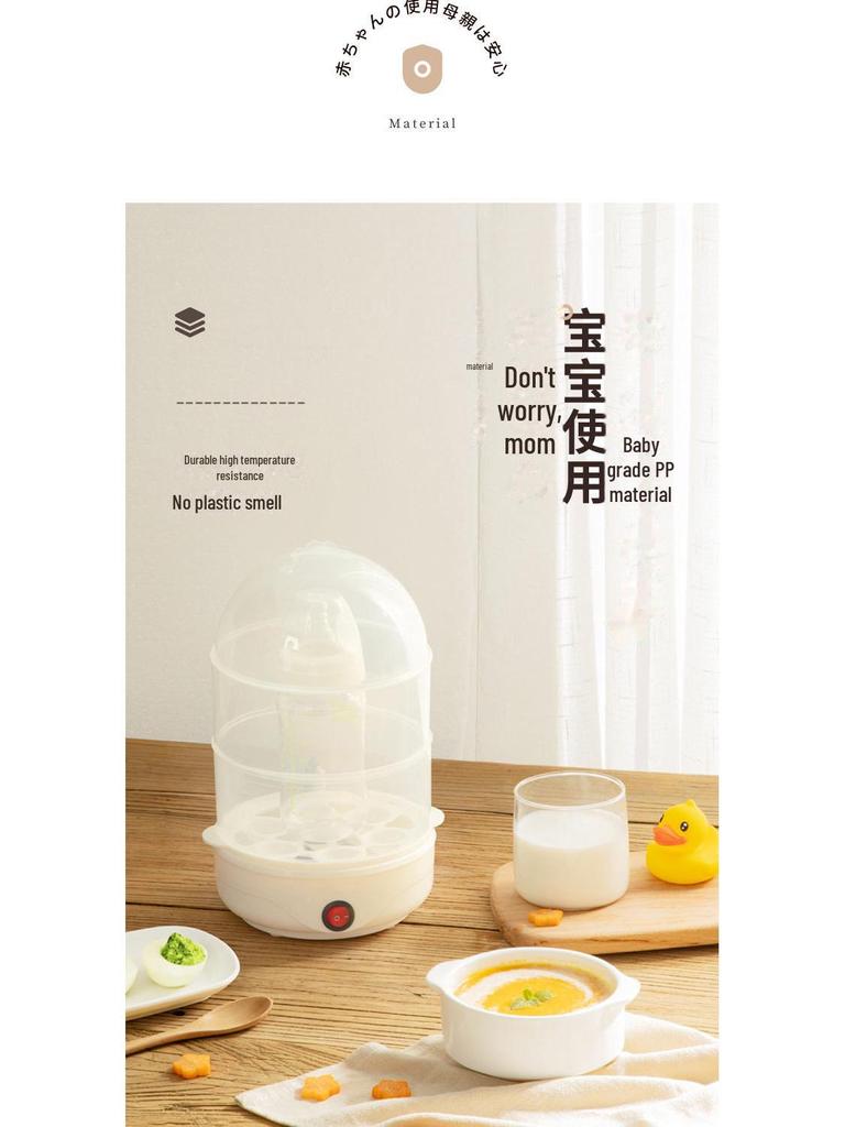Multifunctional Egg Steamer: Multi-layer Breakfast Machine with Anti-Dry Burning Feature and Automatic Power Off, Mini Egg Boiling Pot.