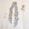 Long Skinny Hair Scarfs Women Headwear Headbands Fashion Print Neckerchief Small Bag Scarves Cute Neck Tie Scarf Ladies 5x90cm