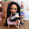 ICY DBS Blyth Doll Ball Joint Body Colorful Hair Black Skin Matte Face Nude Doll and Set Doll Dress Up Game Gift Fot Girl